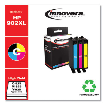 Innovera® Remanufactured Cyan-magenta-yellow High-yield Ink, Replacement For 902xl (t6m02an), 825 Page-yield freeshipping - TVN Wholesale